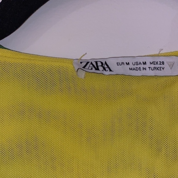 ZARA sleeveless tulle floral dress size M - Picture 7 of 16